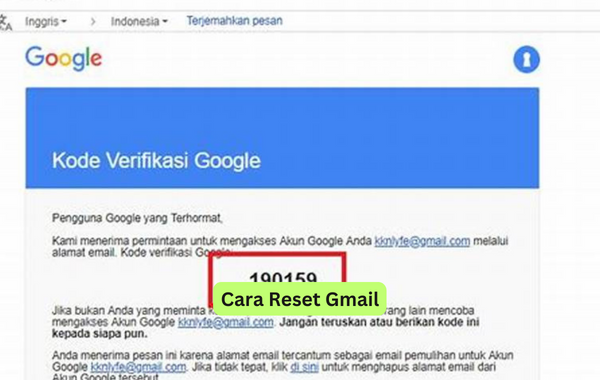 Cara Reset Gmail