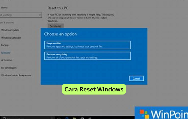 Cara Reset Windows