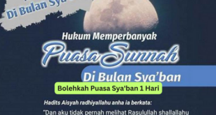 Bolehkah Puasa Sya'ban 1 Hari