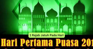 1 Rajab Jatuh Pada Hari