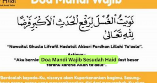 Doa Mandi Wajib Sesudah Haid