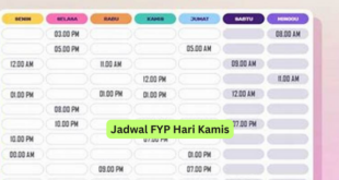 Jadwal FYP Hari Kamis