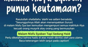 Malam Nisfu Syaban Tapi Sedang Haid