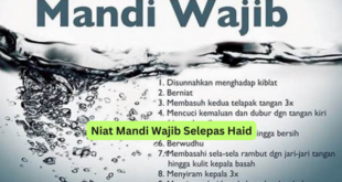 Niat Mandi Wajib Selepas Haid