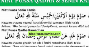 Niat Puasa Kamis Latin