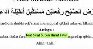 Niat Salat Subuh Huruf Latin