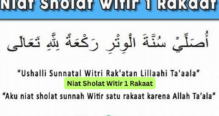 Niat Sholat Witir 1 Rakaat