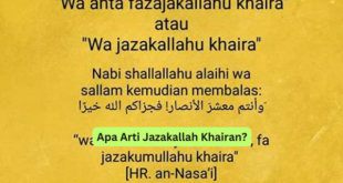 Apa Arti Jazakallah Khairan