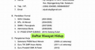 Daftar Riwayat Hidup