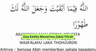 Doa Ketika Menerima Zakat Fitrah