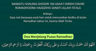 Doa Menjelang Puasa Ramadhan