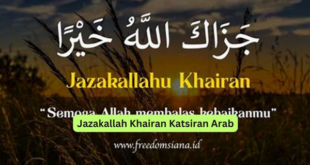 Jazakallah Khairan Katsiran Arab