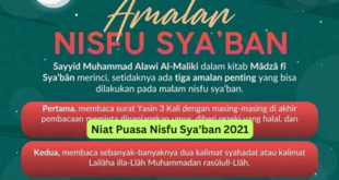 Niat Puasa Nisfu Sya'ban 2021