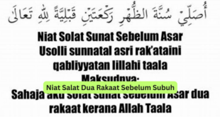 Niat Salat Dua Rakaat Sebelum Subuh